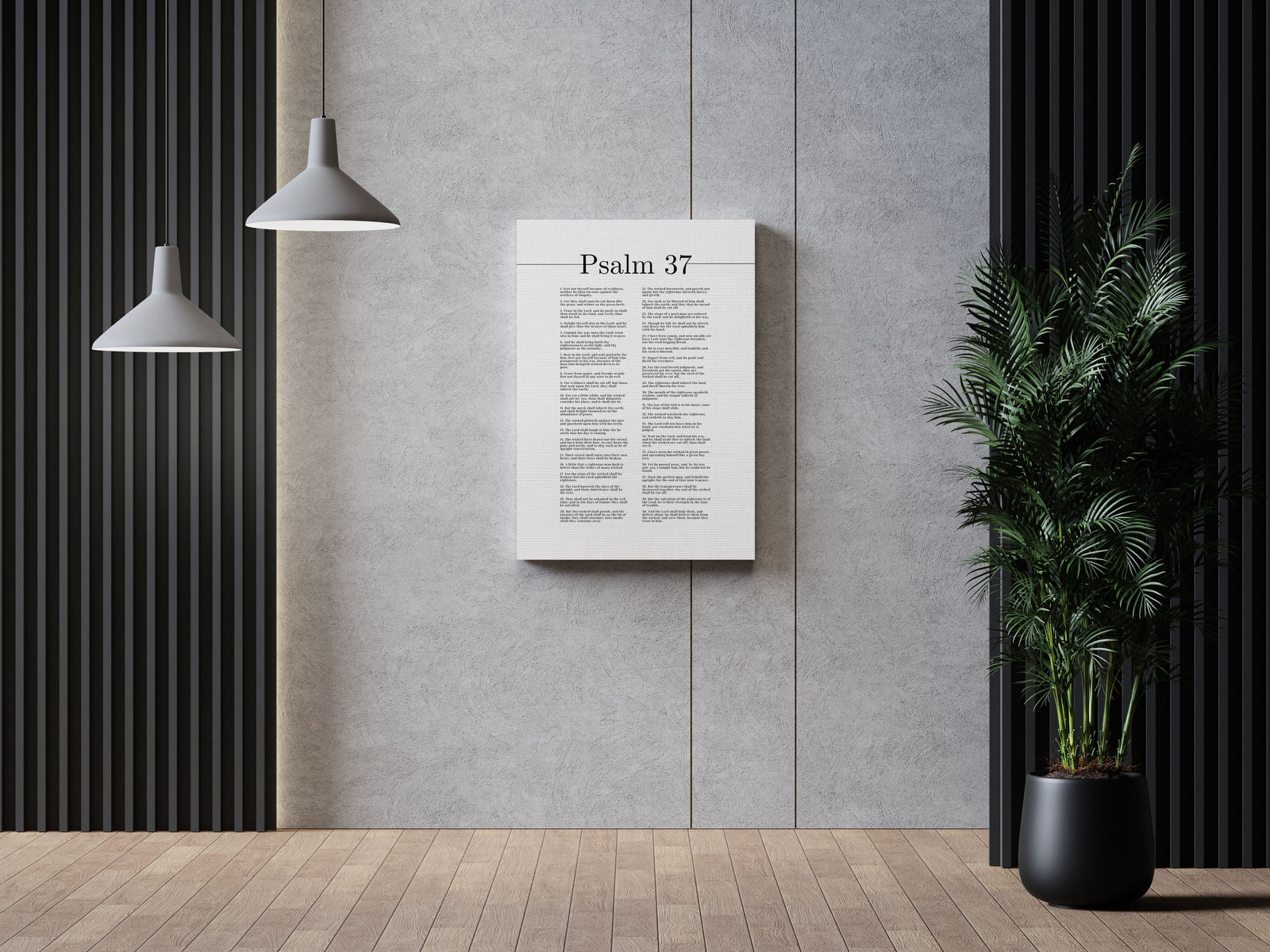 Scripture Canvas The Salvation Of The Righteous Psalm 37 Christian Wall Art Bible Verse Print Ready to Hang-Express Your Love Gifts