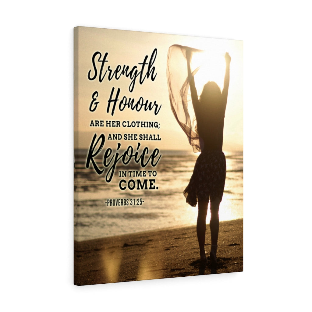 Scripture Walls Strength and Honour Proverbs 31:25 Christian Wall Art Bible Verse Print Ready to Hang - Express Your Love Gifts