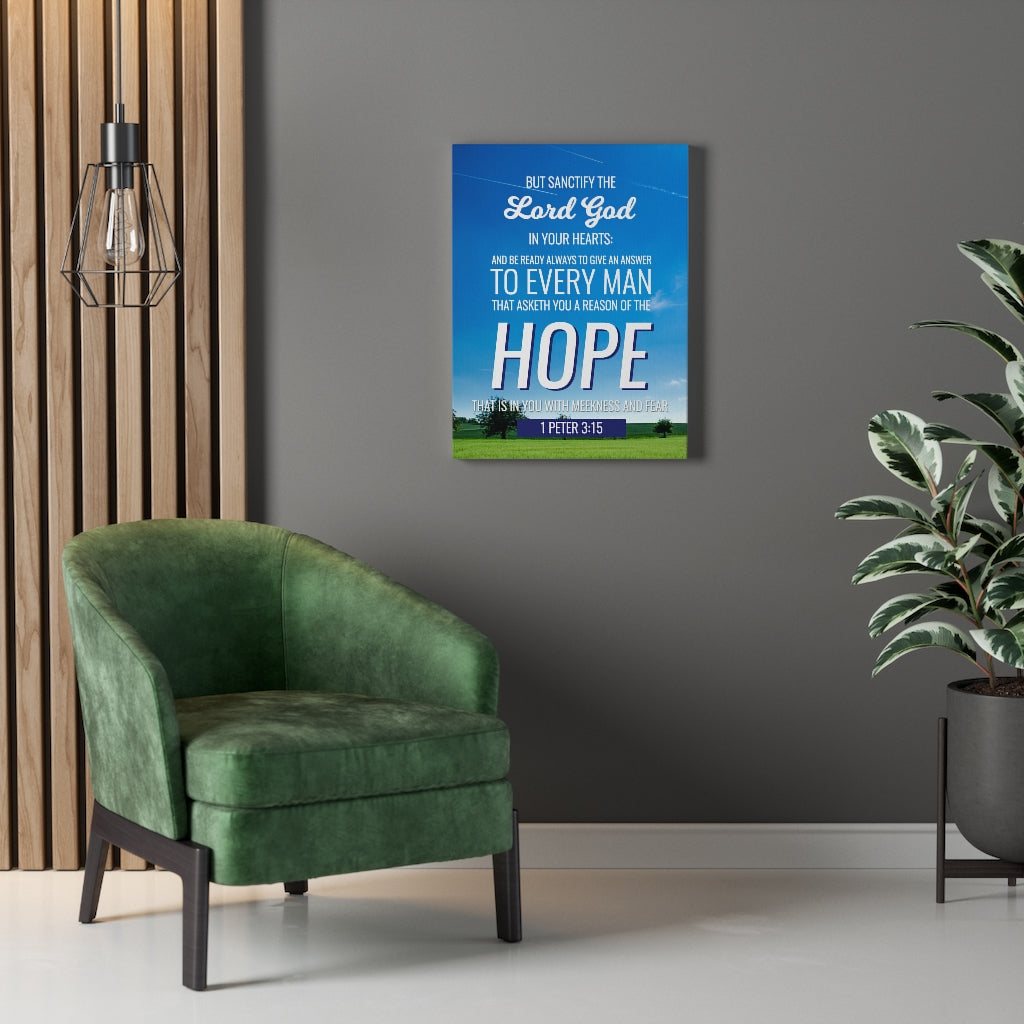 Scripture Walls Sanctify the Lord God 1 Peter 3:15 Christian Wall Art Bible Verse Print Ready to Hang - Express Your Love Gifts