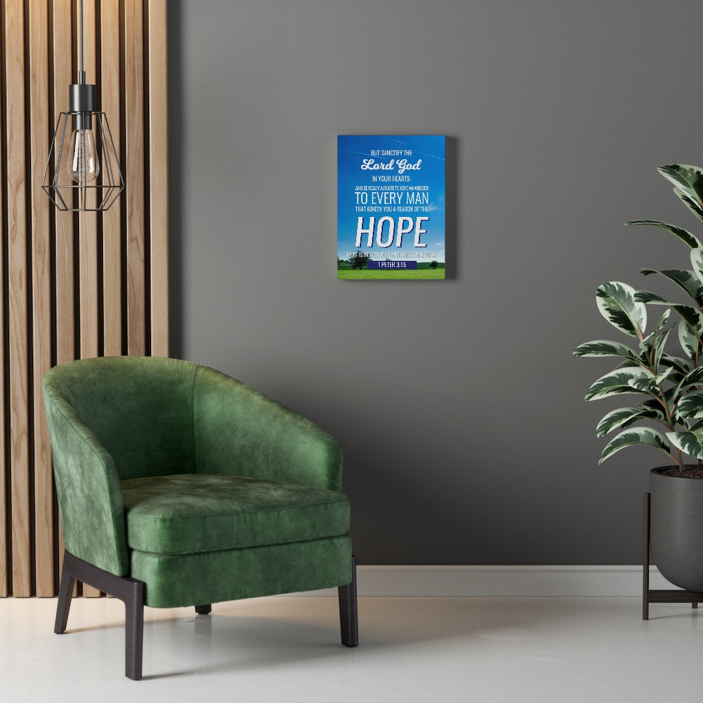 Scripture Walls Sanctify the Lord God 1 Peter 3:15 Christian Wall Art Bible Verse Print Ready to Hang - Express Your Love Gifts