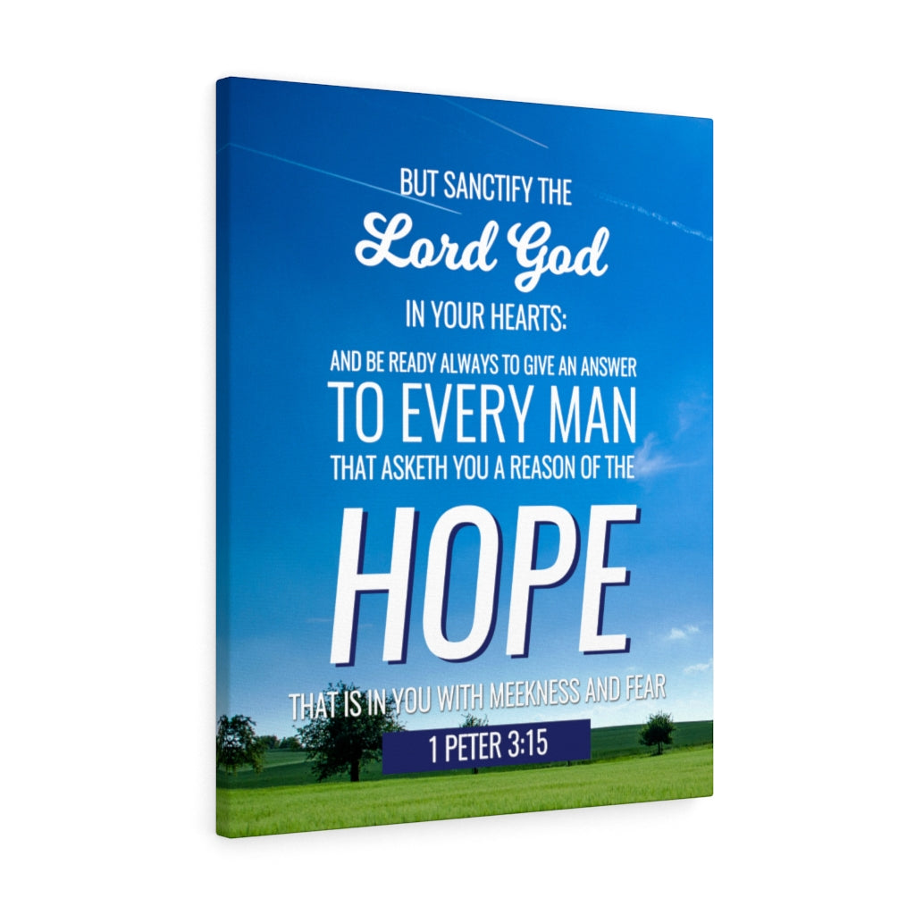 Scripture Walls Sanctify the Lord God 1 Peter 3:15 Christian Wall Art Bible Verse Print Ready to Hang - Express Your Love Gifts