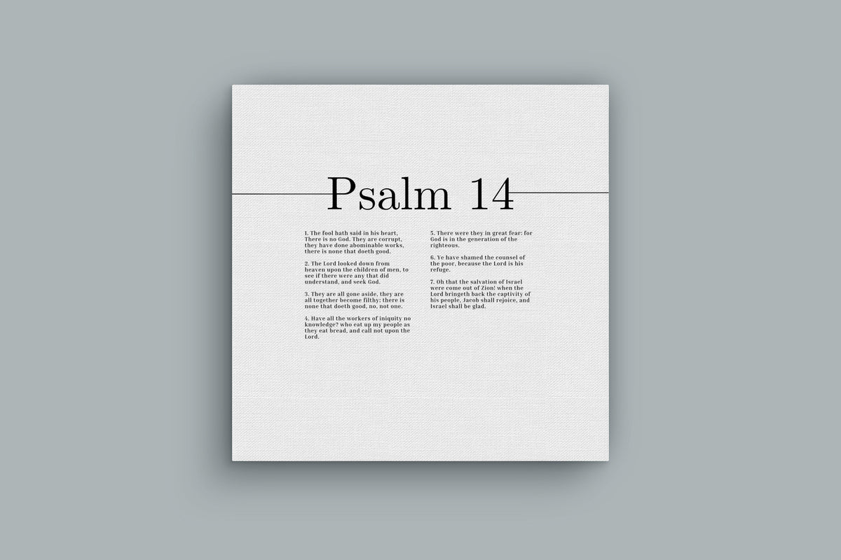 Scripture Canvas Seek God Psalm 14 Christian Wall Art Bible Verse Print Ready to Hang-Express Your Love Gifts