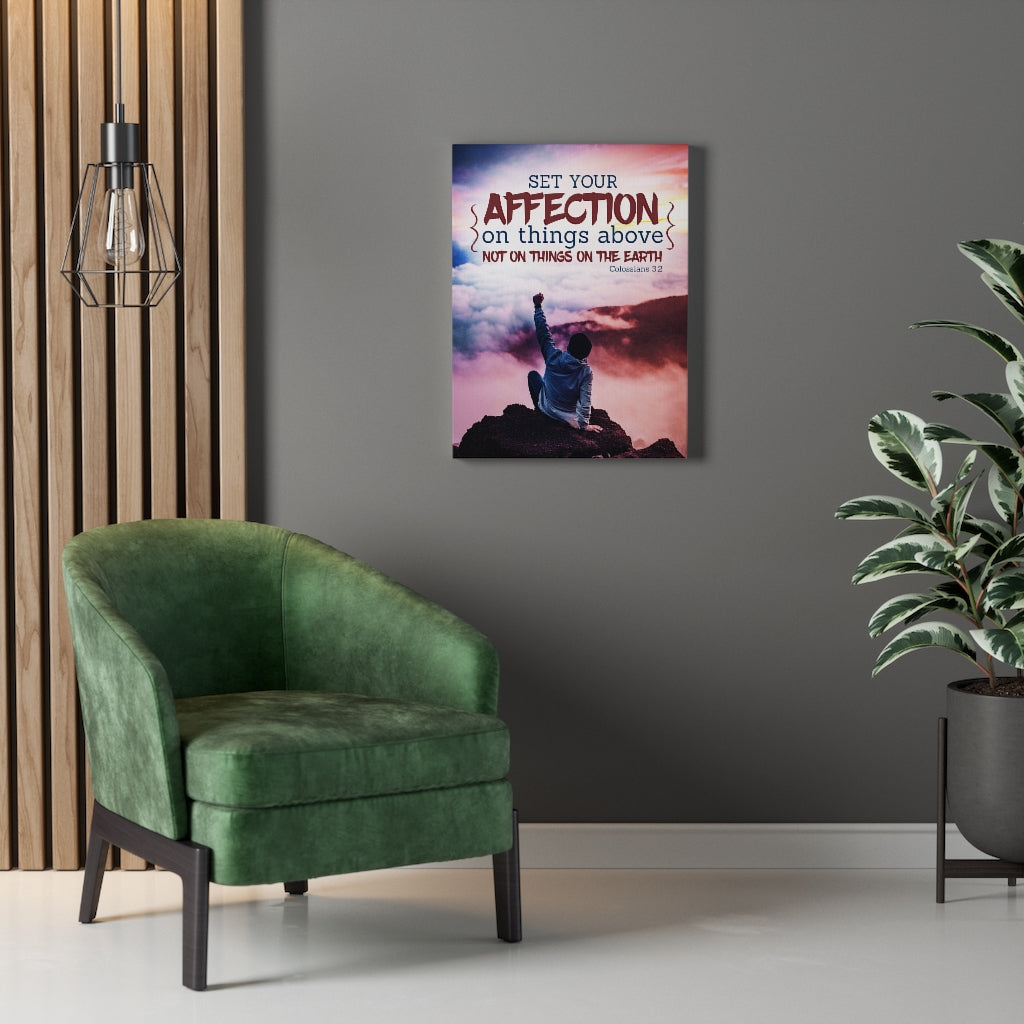 Scripture Walls Set Your Affection Colossians 3:2 Christian Wall Art Bible Verse Print Ready to Hang - Express Your Love Gifts