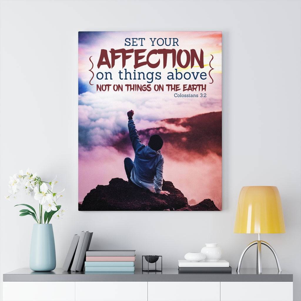 Scripture Walls Set Your Affection Colossians 3:2 Christian Wall Art Bible Verse Print Ready to Hang - Express Your Love Gifts