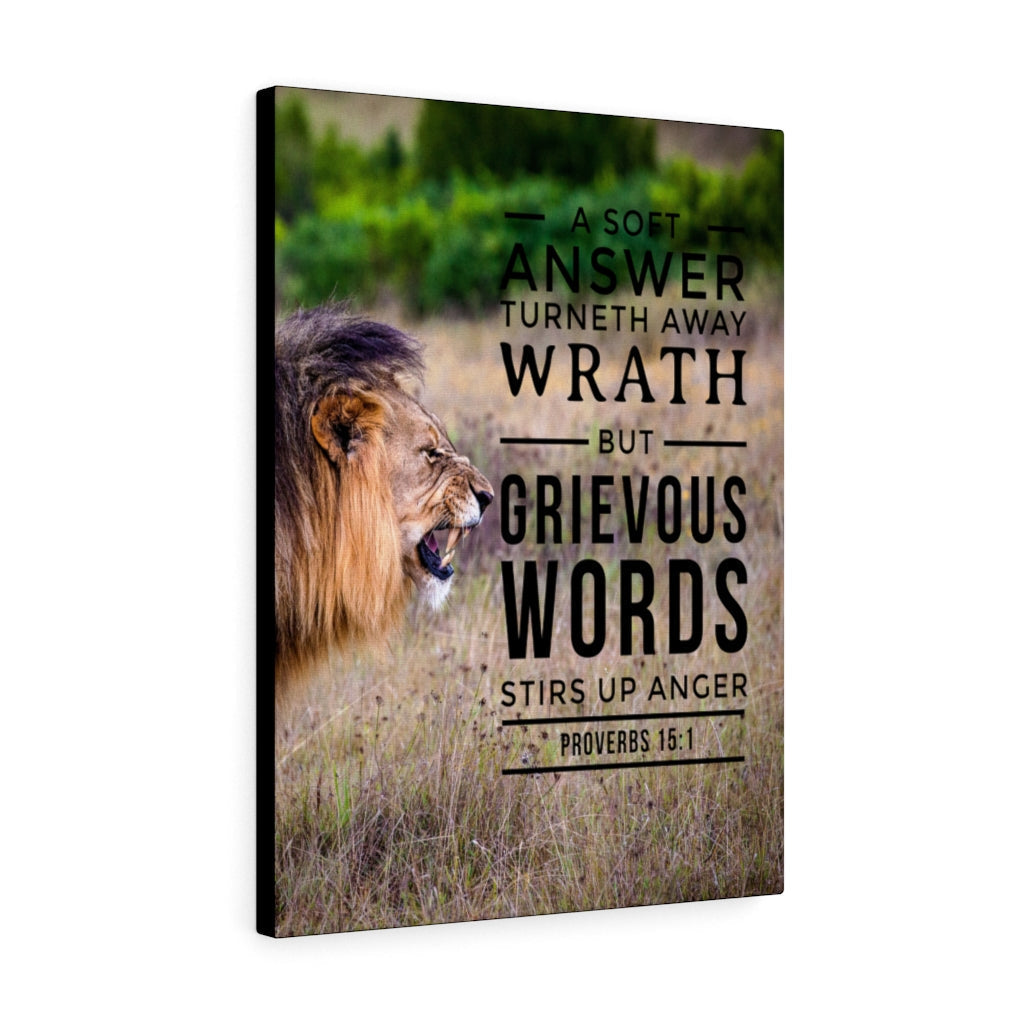 Scripture Walls Soft Answer Proverbs 15:1 Christian Wall Art Bible Verse Print Ready to Hang - Express Your Love Gifts