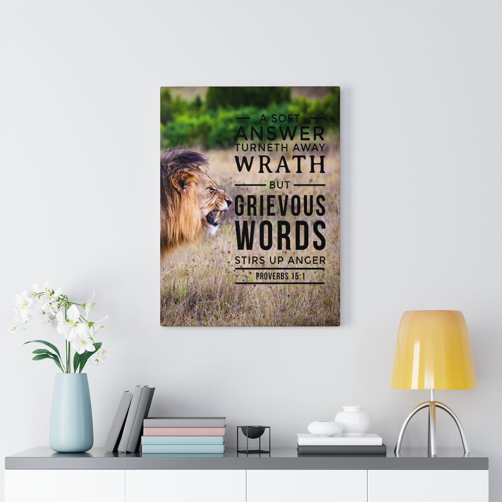 Scripture Walls Soft Answer Proverbs 15:1 Christian Wall Art Bible Verse Print Ready to Hang - Express Your Love Gifts