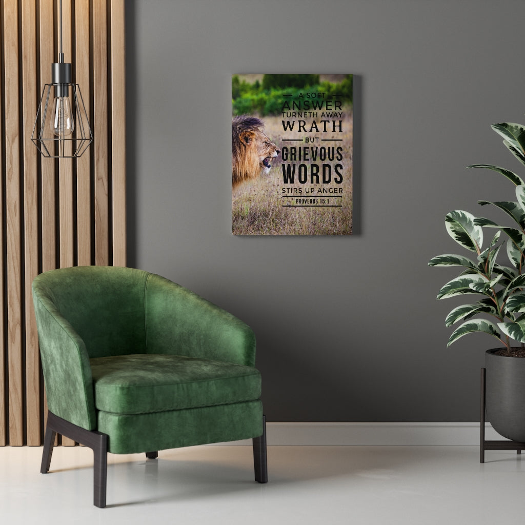 Scripture Walls Soft Answer Proverbs 15:1 Christian Wall Art Bible Verse Print Ready to Hang - Express Your Love Gifts