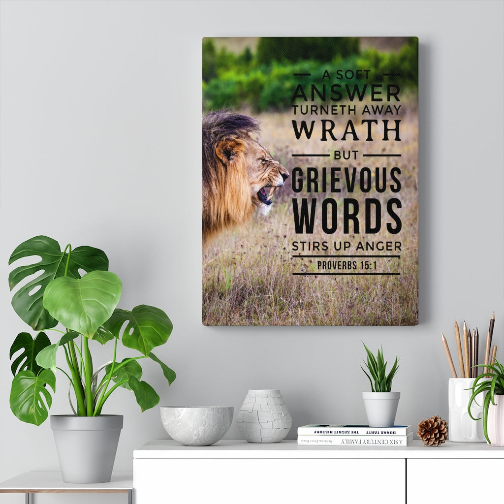 Scripture Walls Soft Answer Proverbs 15:1 Christian Wall Art Bible Verse Print Ready to Hang - Express Your Love Gifts