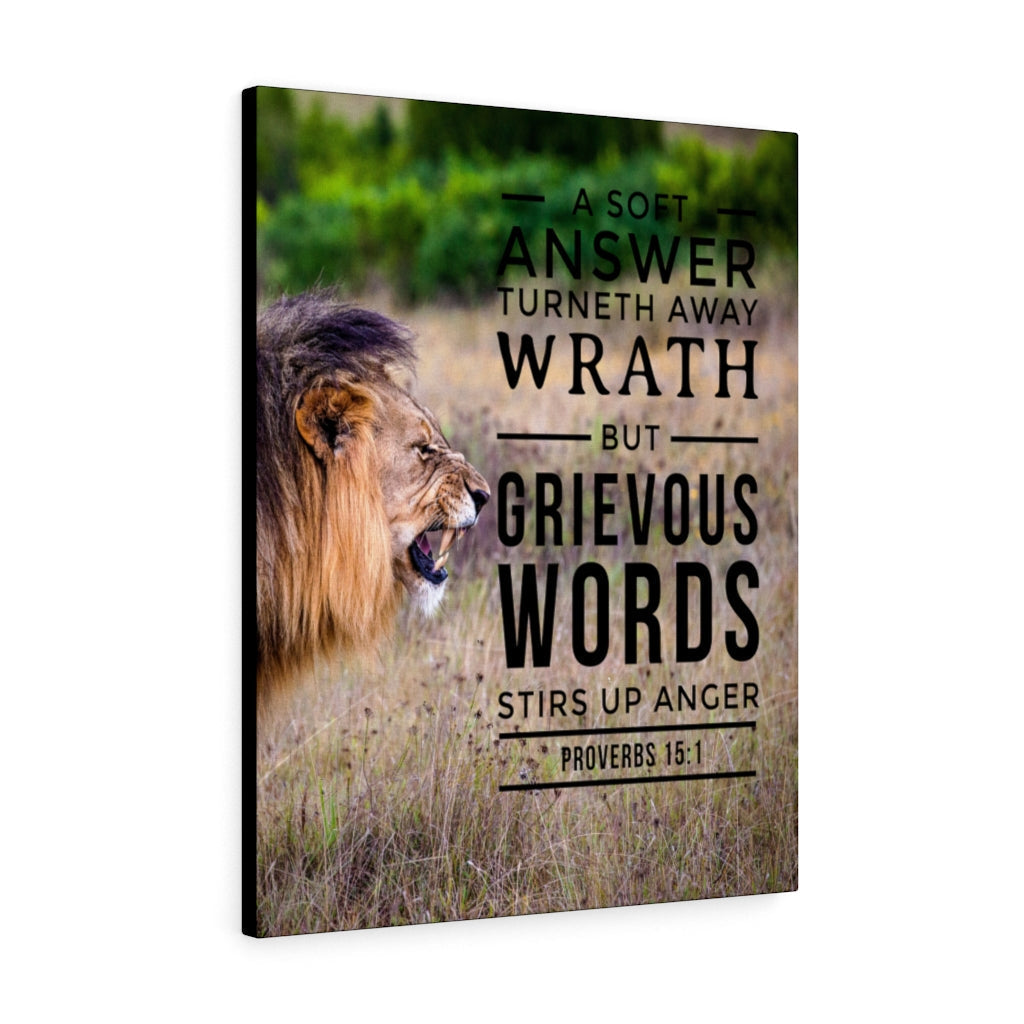 Scripture Walls Soft Answer Proverbs 15:1 Christian Wall Art Bible Verse Print Ready to Hang - Express Your Love Gifts
