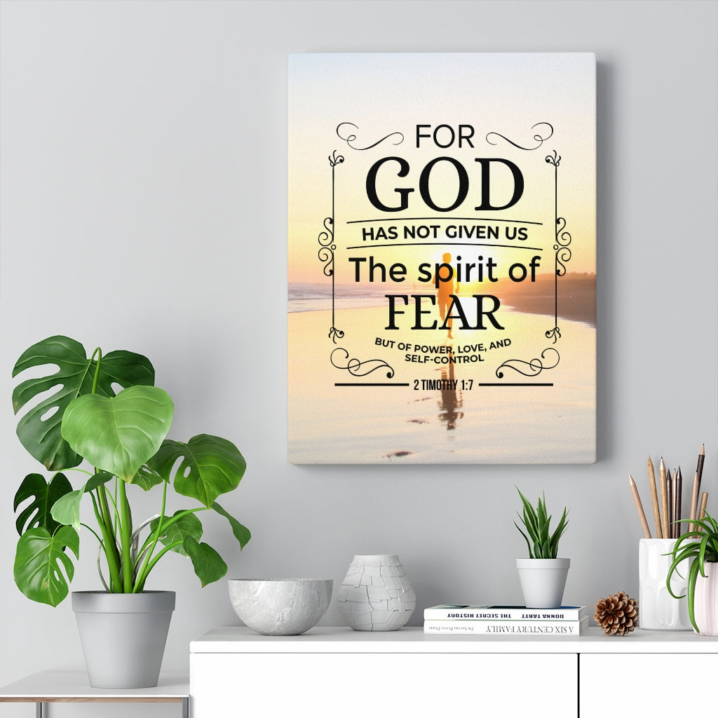 Scripture Walls Spirit of Fear 2 Timothy 1:7 Scripture Christian Wall Art Bible Verse Print Ready to Hang - Express Your Love Gifts