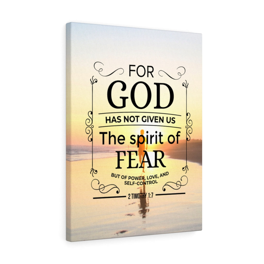 Scripture Walls Spirit of Fear 2 Timothy 1:7 Scripture Christian Wall Art Bible Verse Print Ready to Hang - Express Your Love Gifts