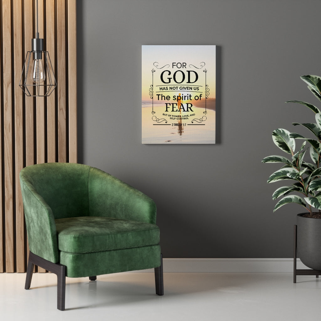 Scripture Walls Spirit of Fear 2 Timothy 1:7 Scripture Christian Wall Art Bible Verse Print Ready to Hang - Express Your Love Gifts