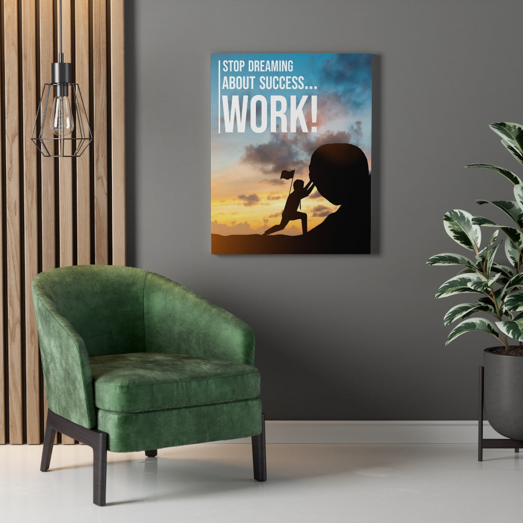 Stop Dreaming Motivational Inspirational Wall Decor for Home Office Gym Inspiring Success Quote Print Ready to Hang Wall Art - Express Your Love Gifts