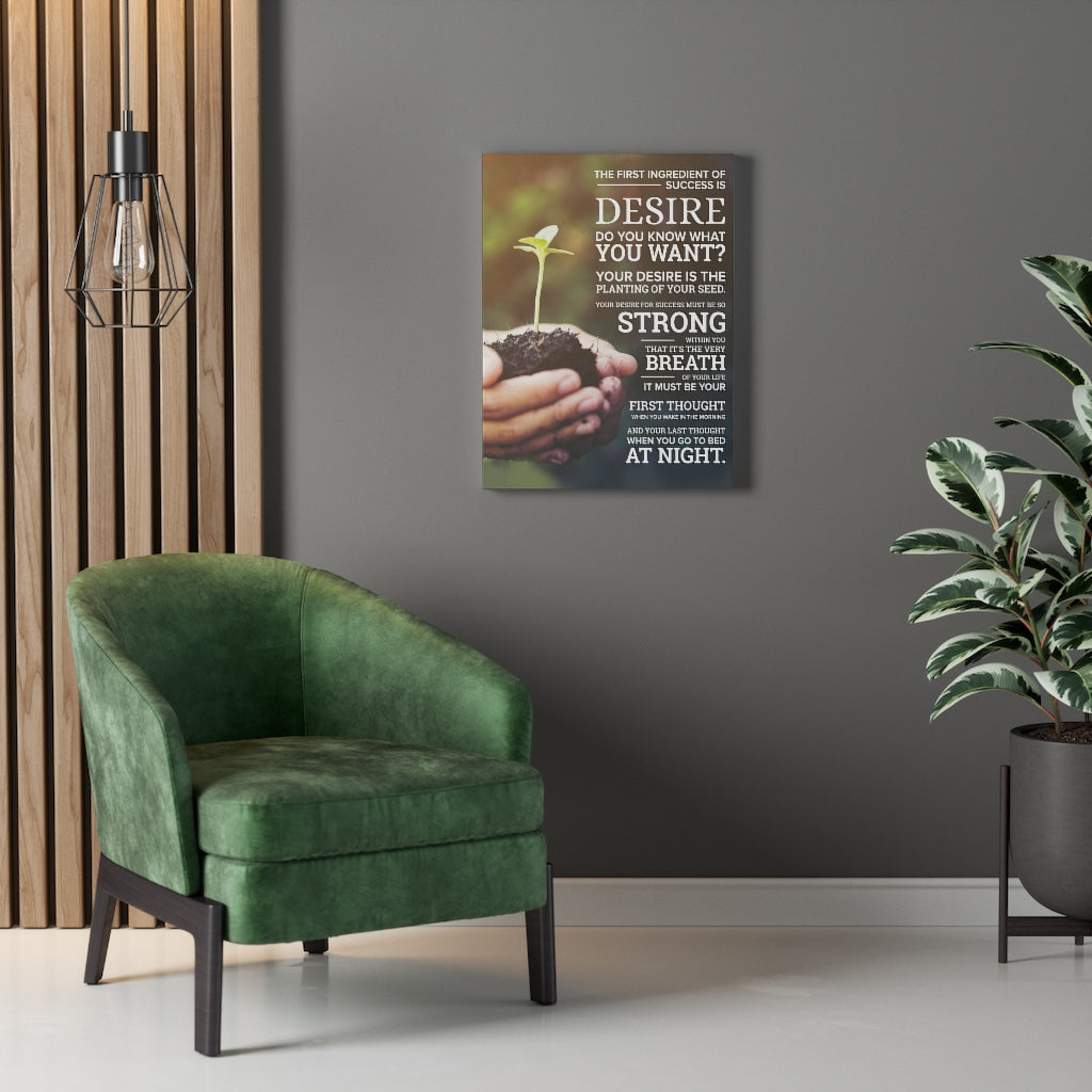 Success Planting Motivational Inspirational Wall Decor for Home Office Gym Inspiring Success Quote Print Ready to Hang Wall Art - Express Your Love Gifts