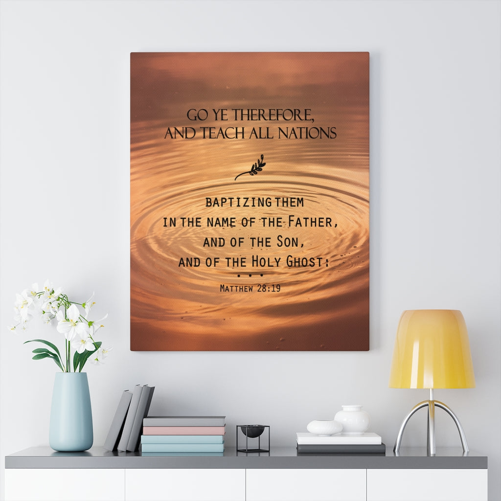 Scripture Walls Teach All Nations Matthew 28:19 Christian Wall Art Bible Verse Print Ready to Hang - Express Your Love Gifts