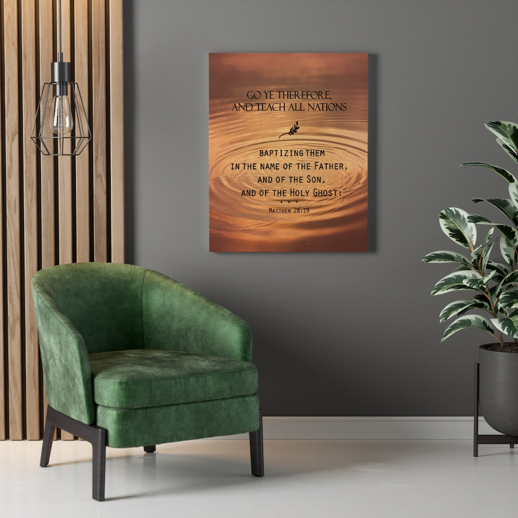 Scripture Walls Teach All Nations Matthew 28:19 Christian Wall Art Bible Verse Print Ready to Hang - Express Your Love Gifts