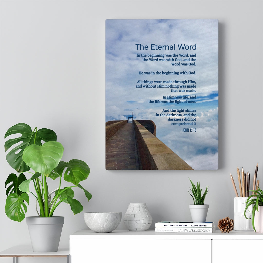 Scripture Walls The Eternal Word John 1:1‭-‬5 Christian Wall Art Bible Verse Print Ready to Hang - Express Your Love Gifts