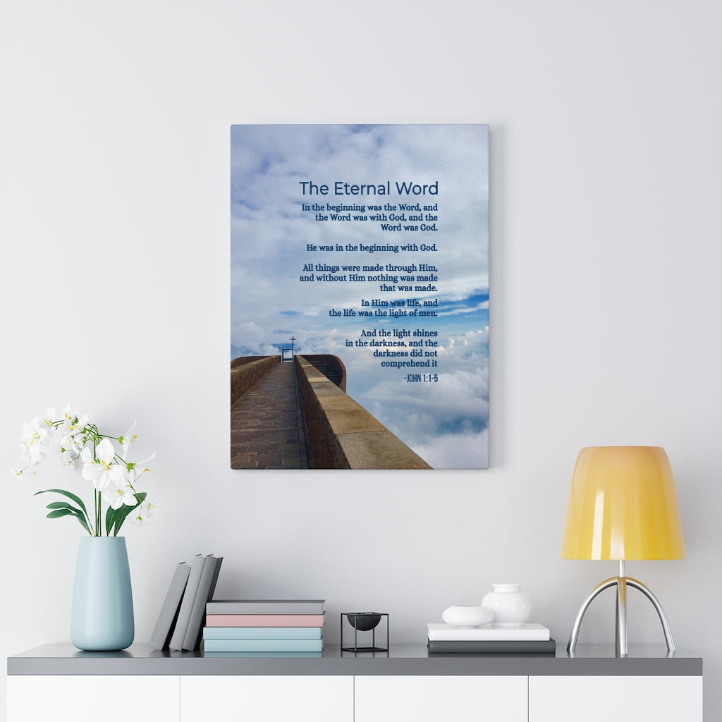 Scripture Walls The Eternal Word John 1:1‭-‬5 Christian Wall Art Bible Verse Print Ready to Hang - Express Your Love Gifts