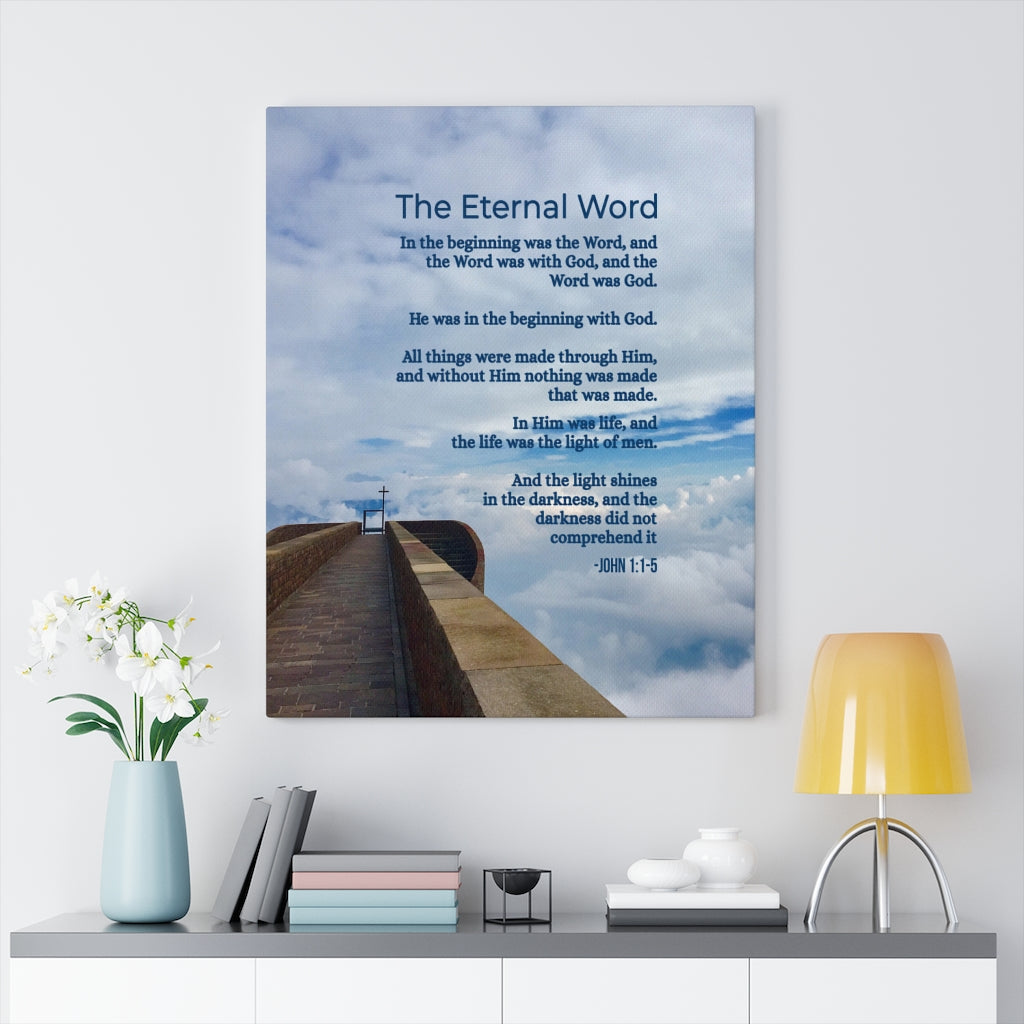 Scripture Walls The Eternal Word John 1:1‭-‬5 Christian Wall Art Bible Verse Print Ready to Hang - Express Your Love Gifts