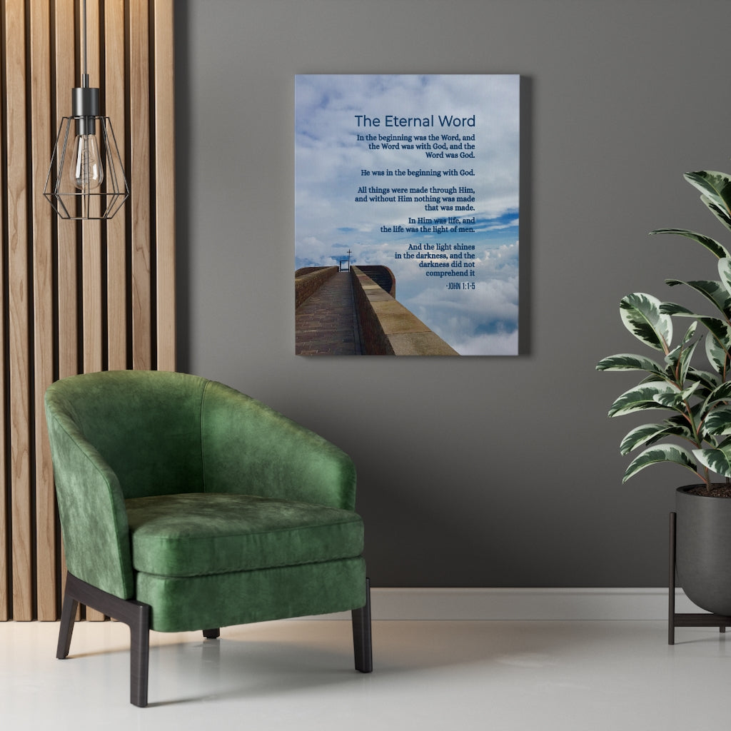 Scripture Walls The Eternal Word John 1:1‭-‬5 Christian Wall Art Bible Verse Print Ready to Hang - Express Your Love Gifts