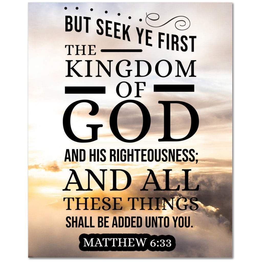 Scripture Walls The Kingdom of God Matthew 6:33 Christian Wall Art Bible Verse Print Ready to Hang - Express Your Love Gifts
