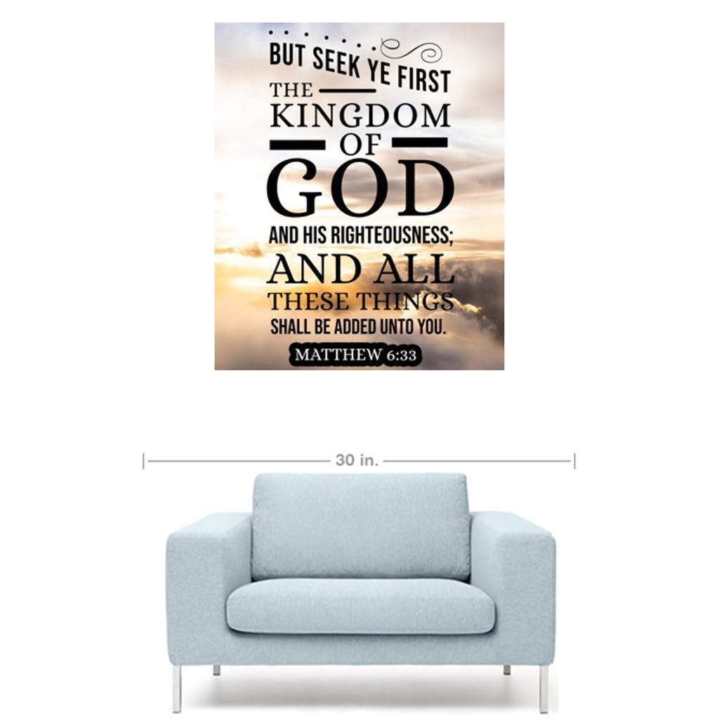 Scripture Walls The Kingdom of God Matthew 6:33 Christian Wall Art Bible Verse Print Ready to Hang - Express Your Love Gifts