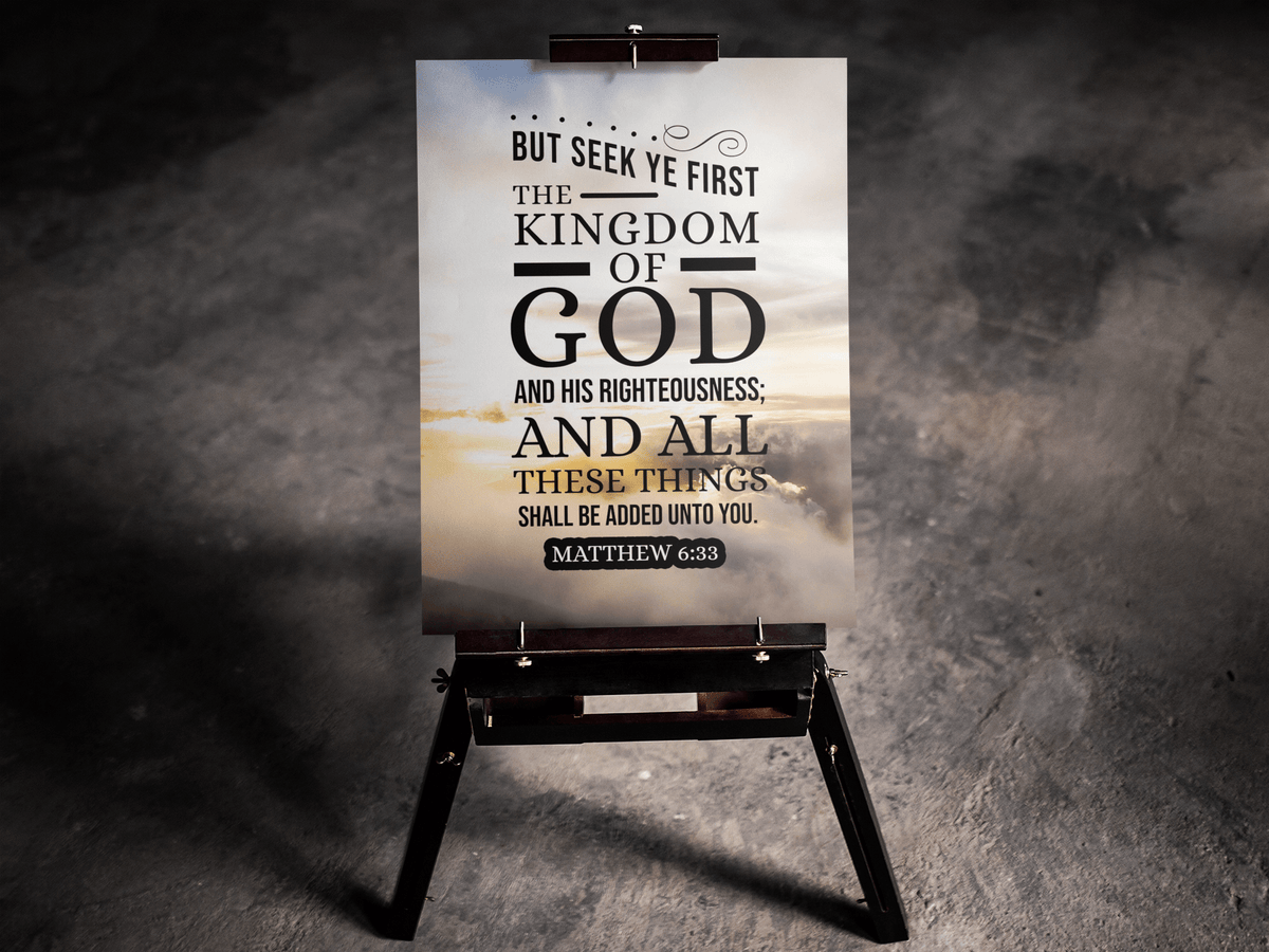 Scripture Walls The Kingdom of God Matthew 6:33 Christian Wall Art Bible Verse Print Ready to Hang - Express Your Love Gifts
