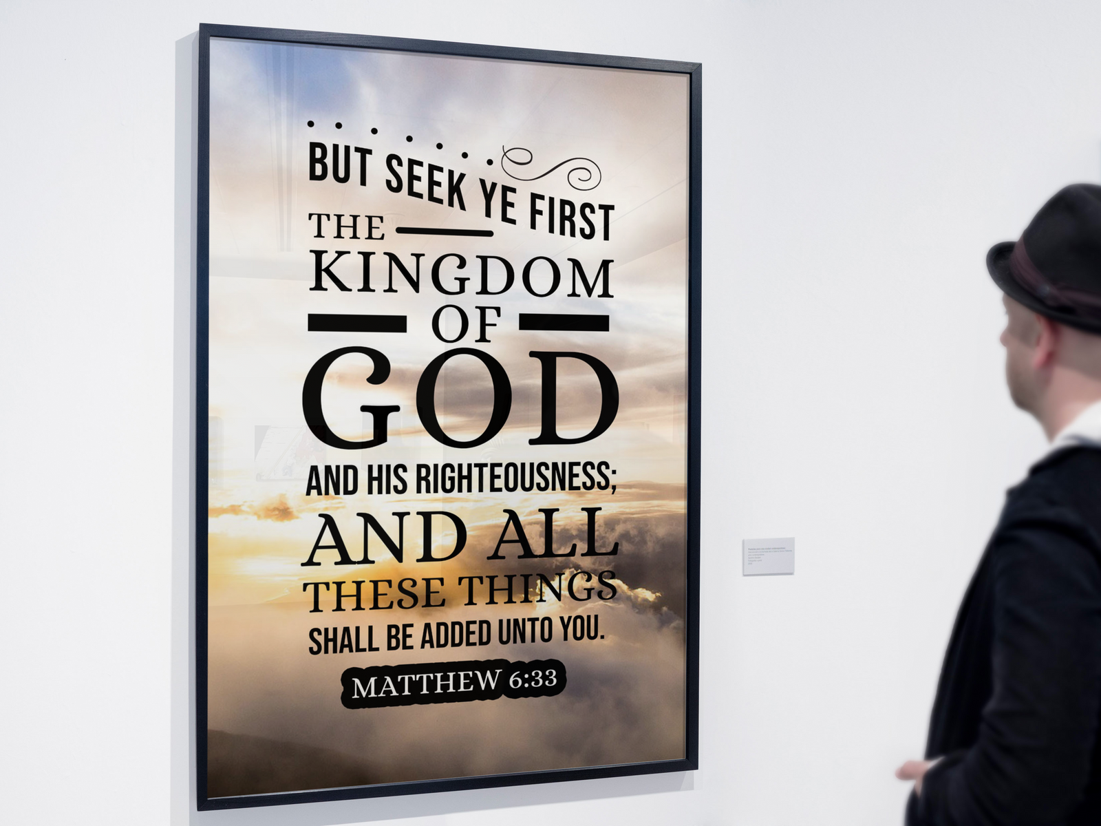 Scripture Walls The Kingdom of God Matthew 6:33 Christian Wall Art Bible Verse Print Ready to Hang - Express Your Love Gifts
