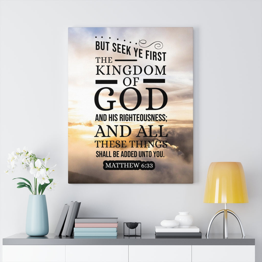 Scripture Walls The Kingdom of God Matthew 6:33 Christian Wall Art Bible Verse Print Ready to Hang - Express Your Love Gifts