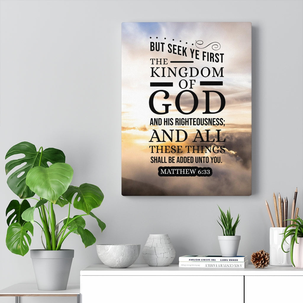 Scripture Walls The Kingdom of God Matthew 6:33 Christian Wall Art Bible Verse Print Ready to Hang - Express Your Love Gifts