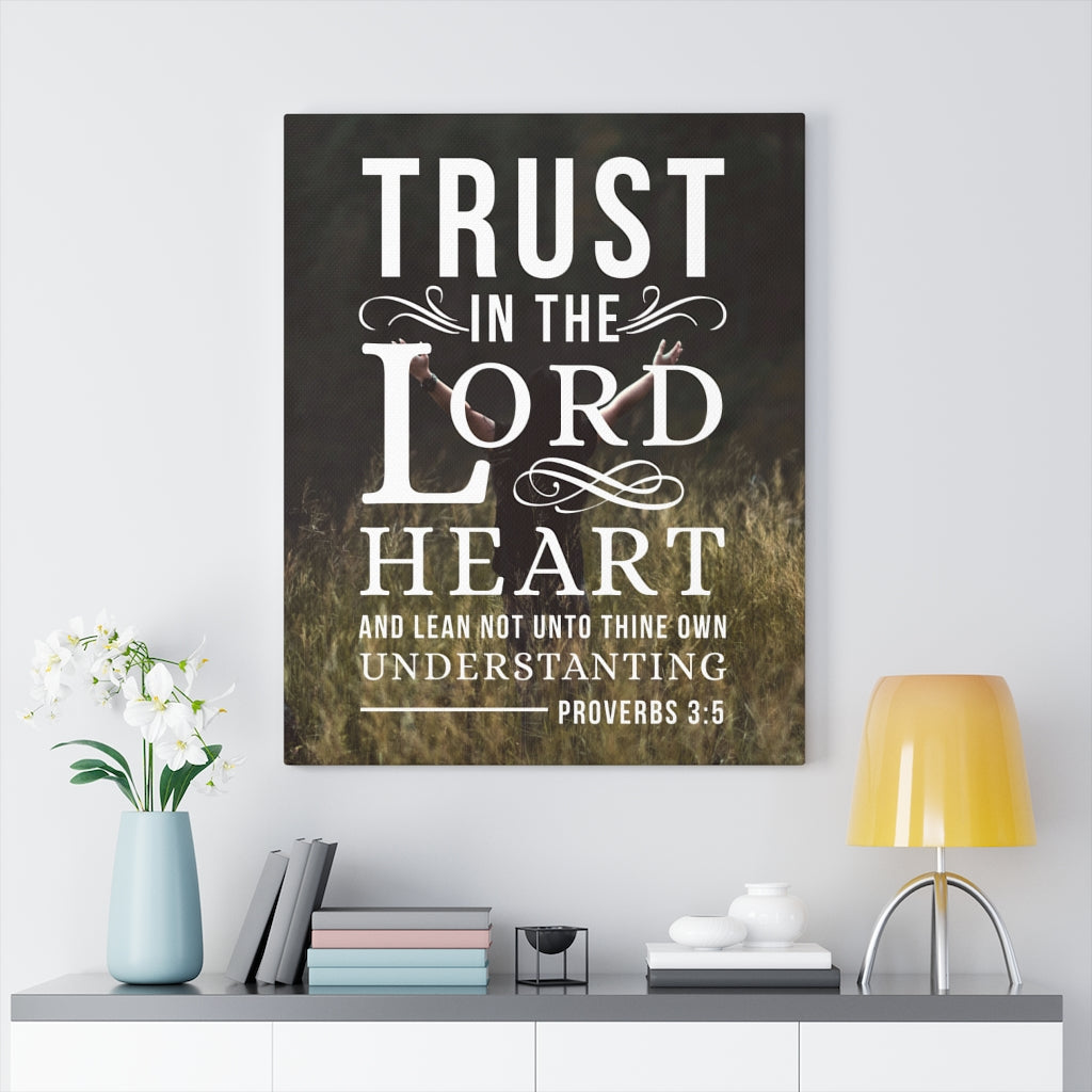 Scripture Walls Trust in the Lord Proverbs 3:5 Christian Wall Art Bible Verse Print Ready to Hang - Express Your Love Gifts