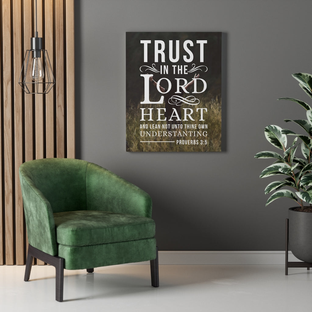 Scripture Walls Trust in the Lord Proverbs 3:5 Christian Wall Art Bible Verse Print Ready to Hang - Express Your Love Gifts