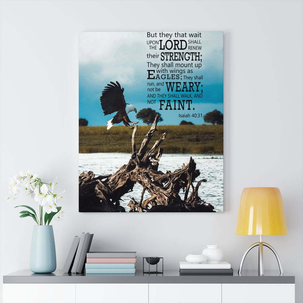 Scripture WallsThe Lord Shall Renew Their Strength Isaiah 40:31 Christian Wall Decor Scripture Art Ready to Hang - Express Your Love Gifts