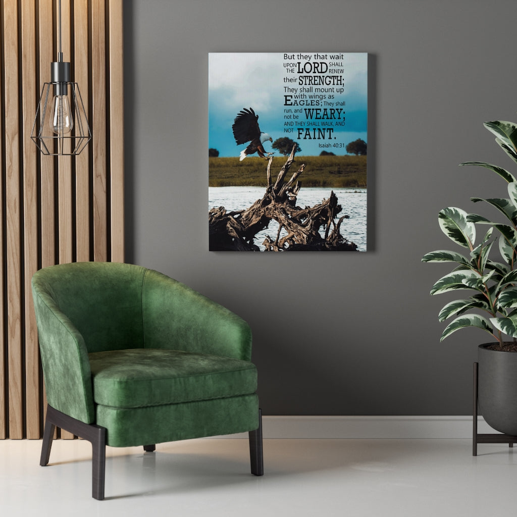 Scripture WallsThe Lord Shall Renew Their Strength Isaiah 40:31 Christian Wall Decor Scripture Art Ready to Hang - Express Your Love Gifts