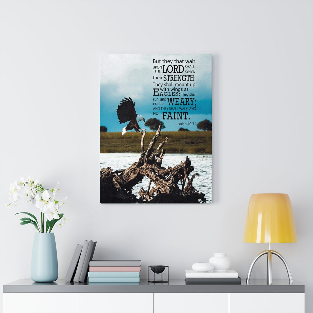 Scripture WallsThe Lord Shall Renew Their Strength Isaiah 40:31 Christian Wall Decor Scripture Art Ready to Hang - Express Your Love Gifts