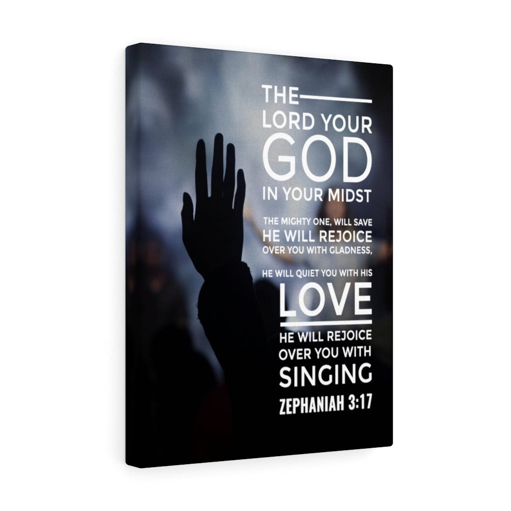 Scripture WallsThe Lord Your God Zephaniah 3:17 Christian Home Decor Scripture Art - Express Your Love Gifts