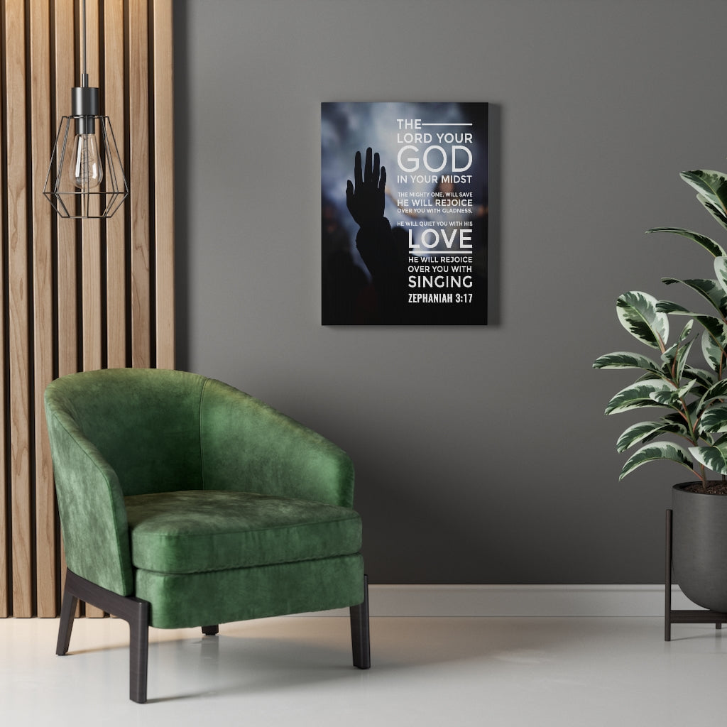 Scripture WallsThe Lord Your God Zephaniah 3:17 Christian Home Decor Scripture Art - Express Your Love Gifts