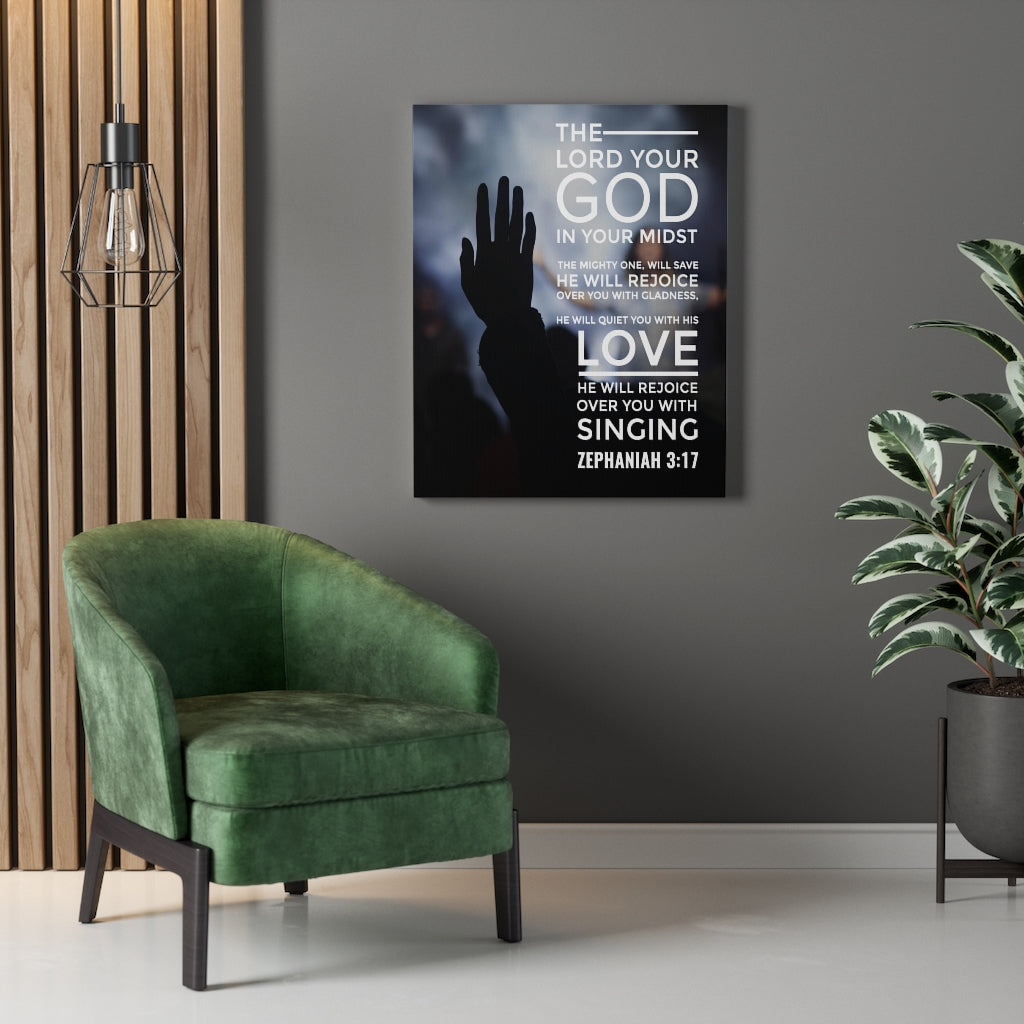Scripture WallsThe Lord Your God Zephaniah 3:17 Christian Home Decor Scripture Art - Express Your Love Gifts