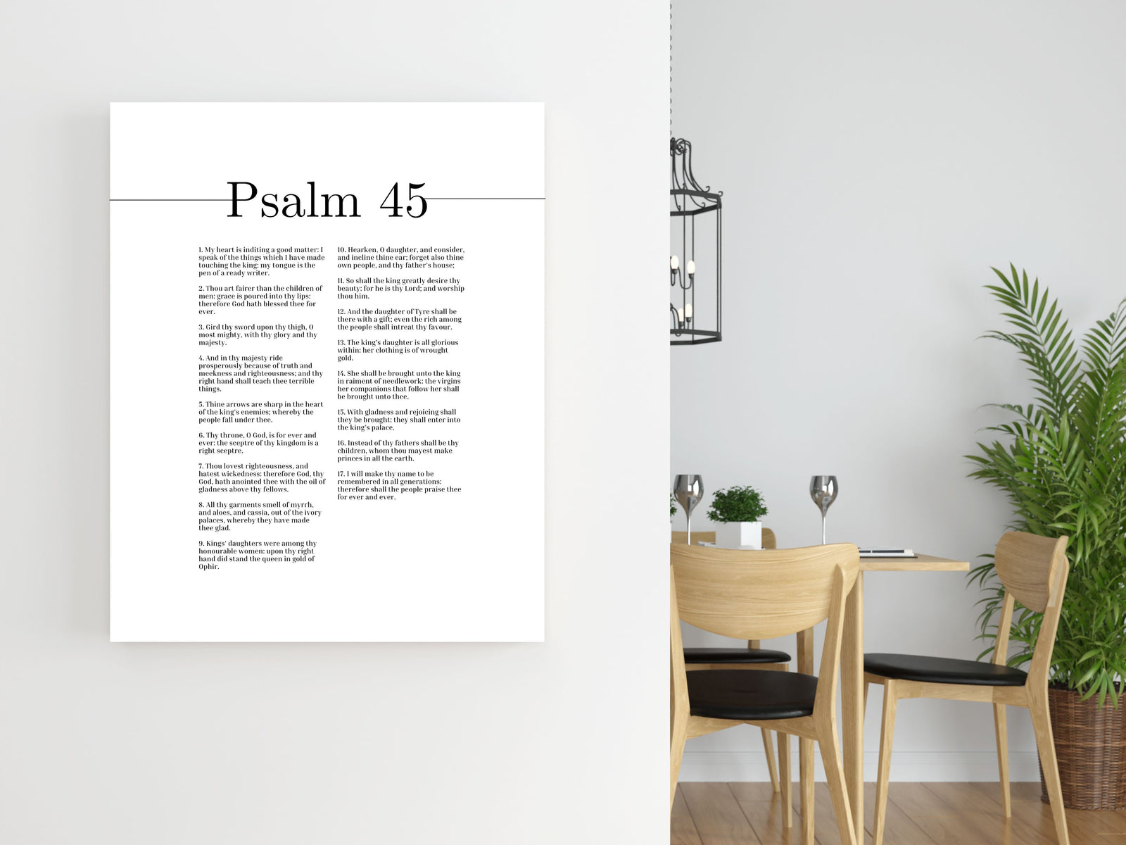 Scripture Canvas The People Praise Thee Forever And Ever Psalm 45 Christian Wall Art Bible Verse Print Ready to Hang-Express Your Love Gifts