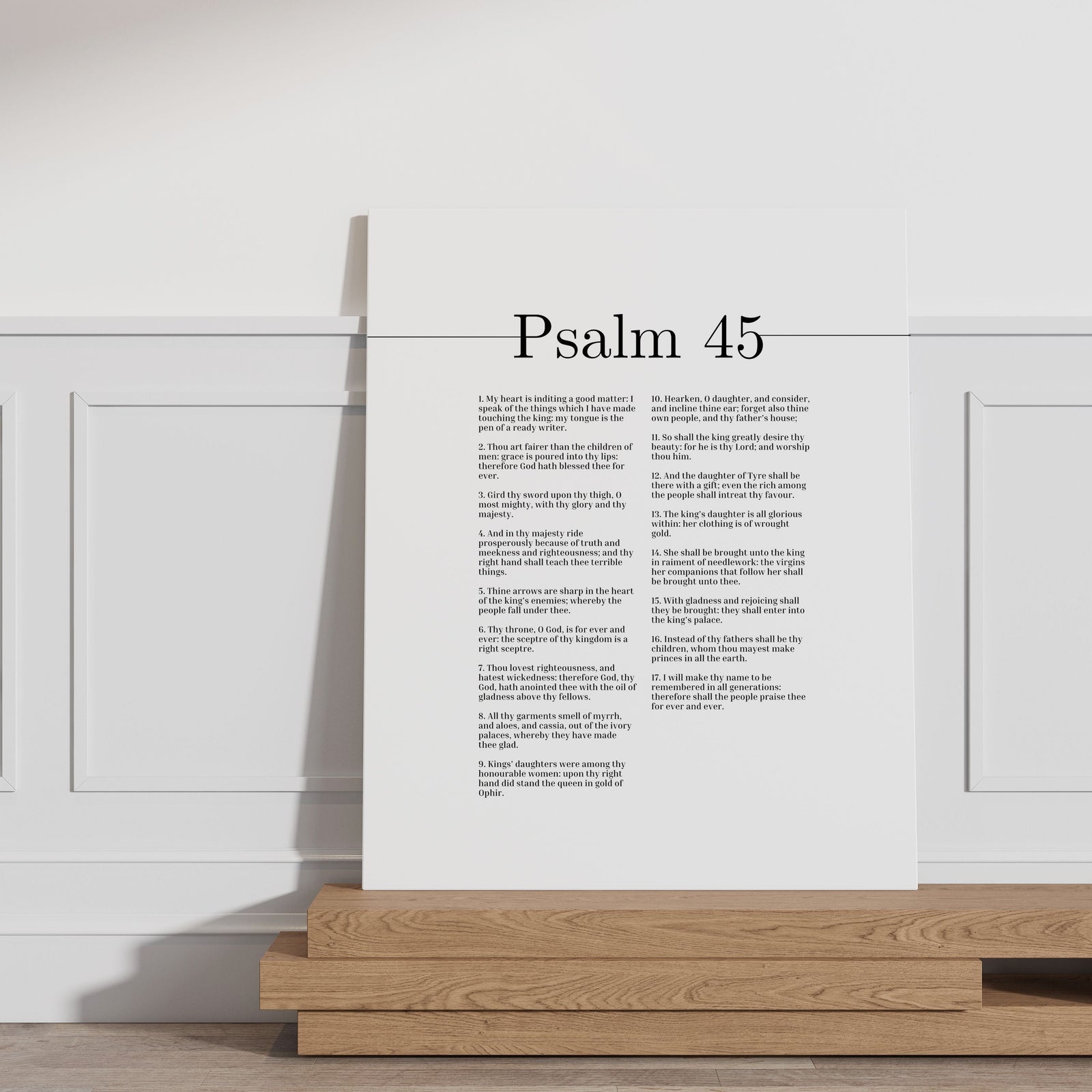 Scripture Canvas The People Praise Thee Forever And Ever Psalm 45 Christian Wall Art Bible Verse Print Ready to Hang-Express Your Love Gifts