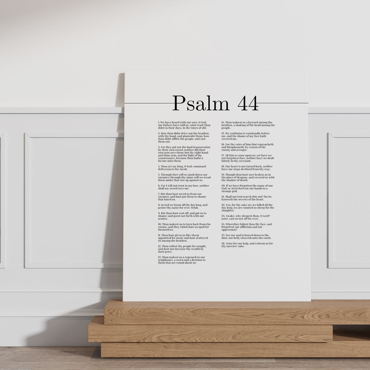 Scripture Canvas The Secrets Of The Heart Psalm 44 Christian Wall Art Bible Verse Print Ready to Hang-Express Your Love Gifts