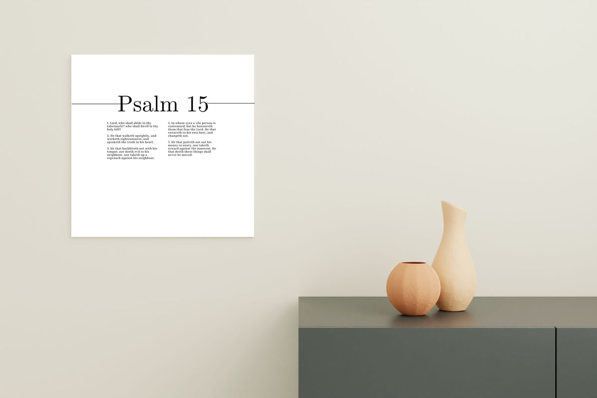 Scripture Canvas The Truth In His Heart Psalm 15 Christian Wall Art Bible Verse Print Ready to Hang-Express Your Love Gifts
