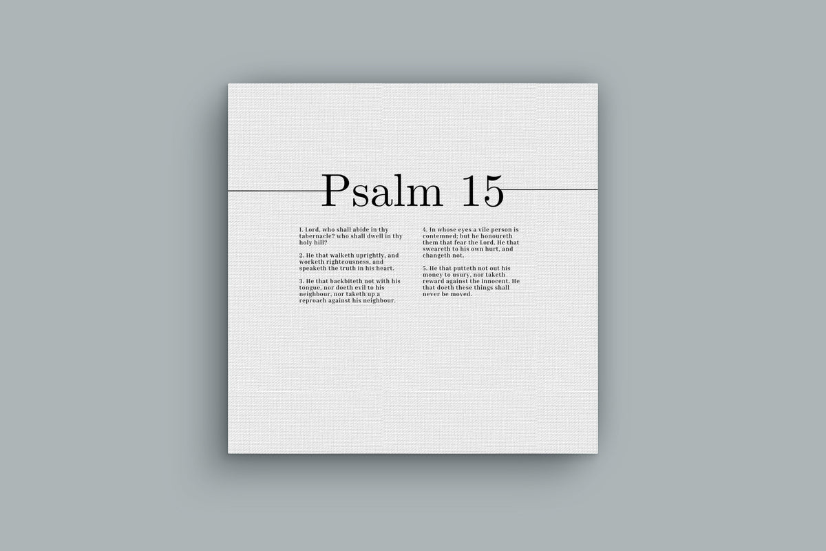 Scripture Canvas The Truth In His Heart Psalm 15 Christian Wall Art Bible Verse Print Ready to Hang-Express Your Love Gifts