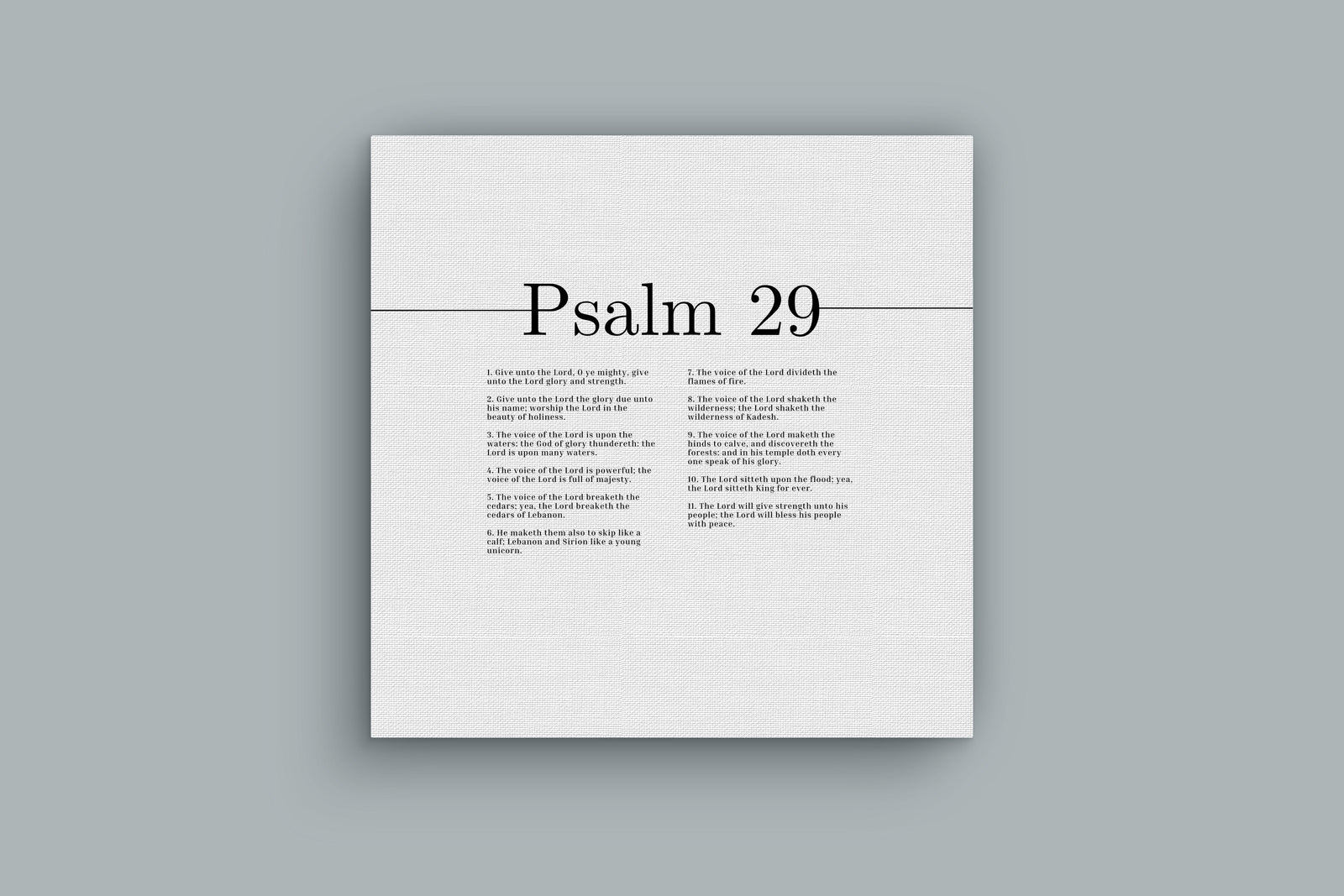 Scripture Canvas The Voice Of The Lord Is Powerful Psalm 29 Christian Wall Art Bible Verse Print Ready to Hang-Express Your Love Gifts