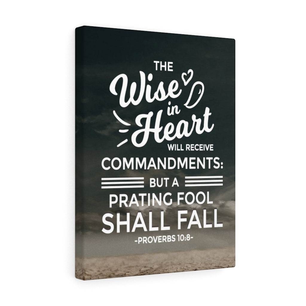 Scripture Walls The Wise in Heart Proverbs 10:8 Christian Wall Art Bible Verse Print Ready to Hang - Express Your Love Gifts