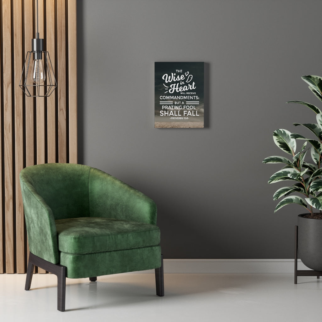 Scripture Walls The Wise in Heart Proverbs 10:8 Christian Wall Art Bible Verse Print Ready to Hang - Express Your Love Gifts