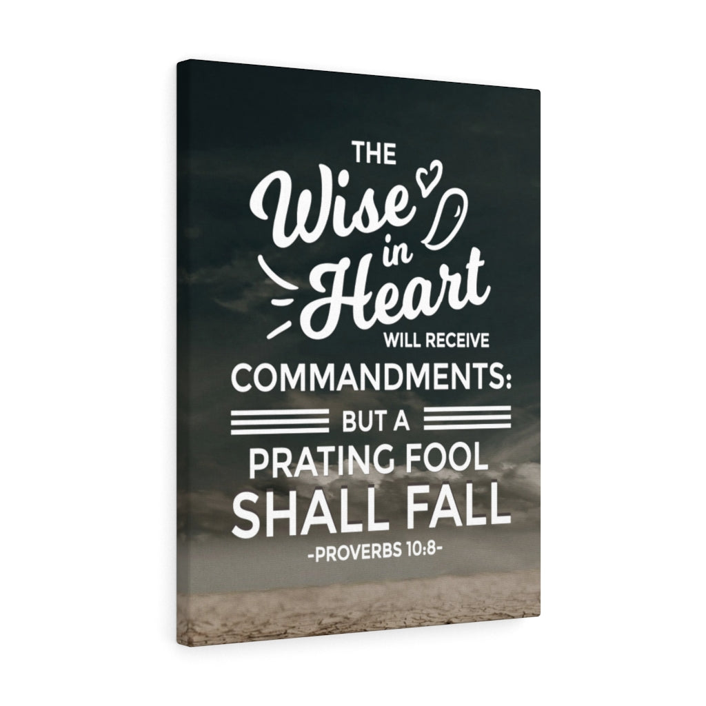 Scripture Walls The Wise in Heart Proverbs 10:8 Christian Wall Art Bible Verse Print Ready to Hang - Express Your Love Gifts