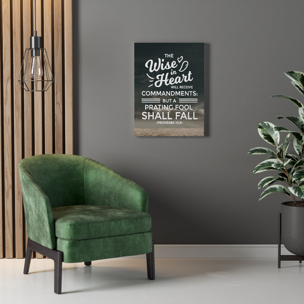 Scripture Walls The Wise in Heart Proverbs 10:8 Christian Wall Art Bible Verse Print Ready to Hang - Express Your Love Gifts