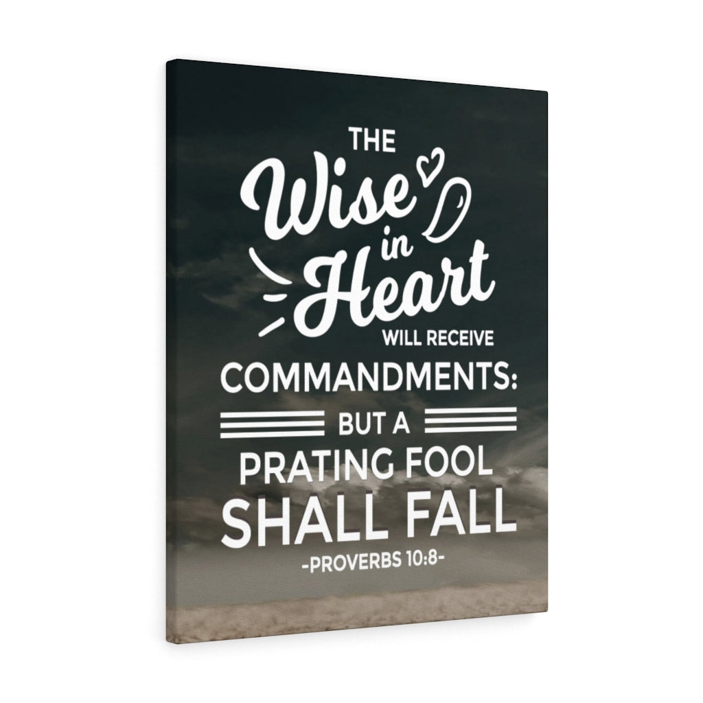 Scripture Walls The Wise in Heart Proverbs 10:8 Christian Wall Art Bible Verse Print Ready to Hang - Express Your Love Gifts