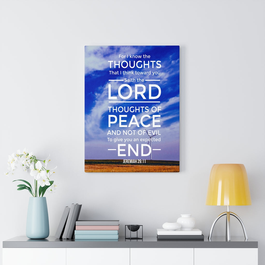 Scripture Walls Thoughts of Peace Jeremiah 29:11 Christian Wall Art Bible Verse Print Ready to Hang - Express Your Love Gifts